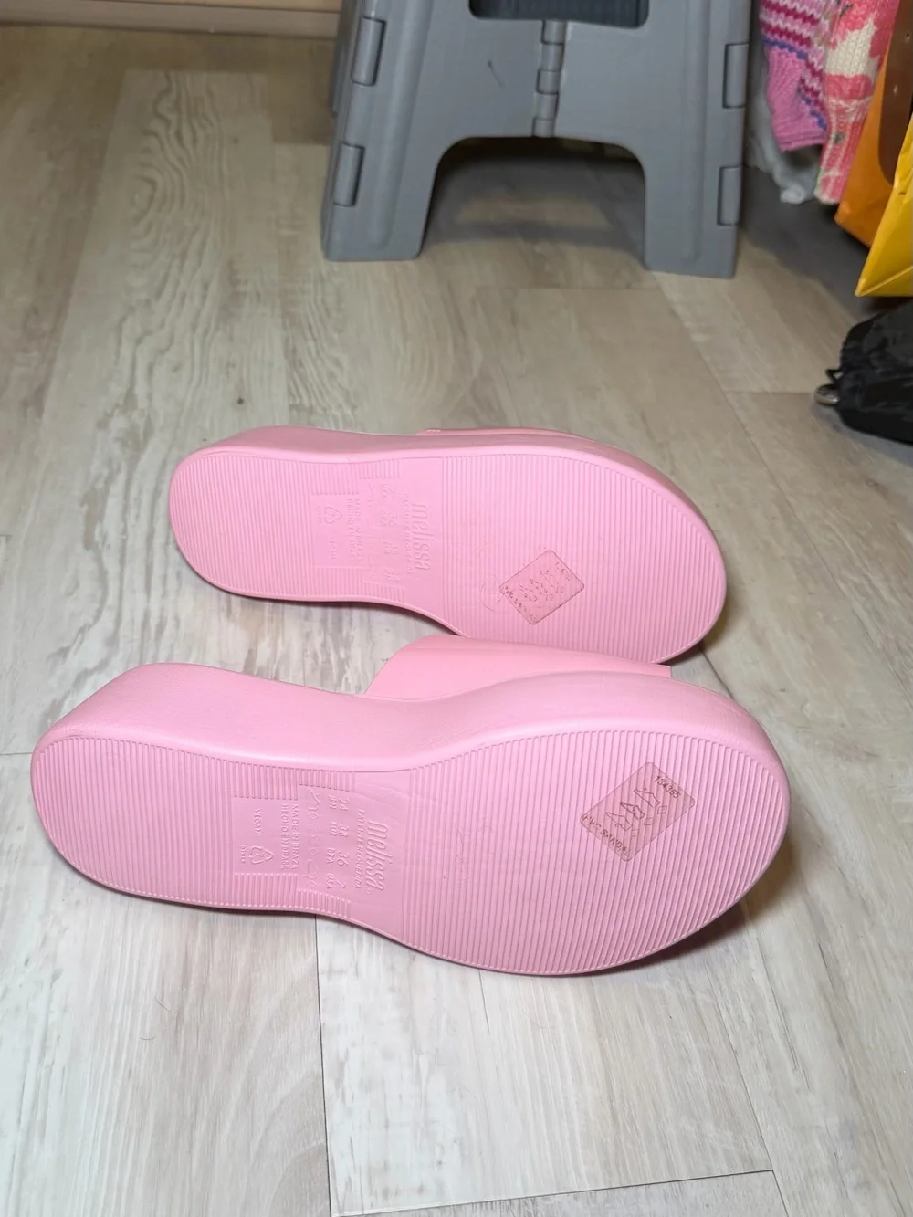 Melissa Pink Platform Slide Clogs